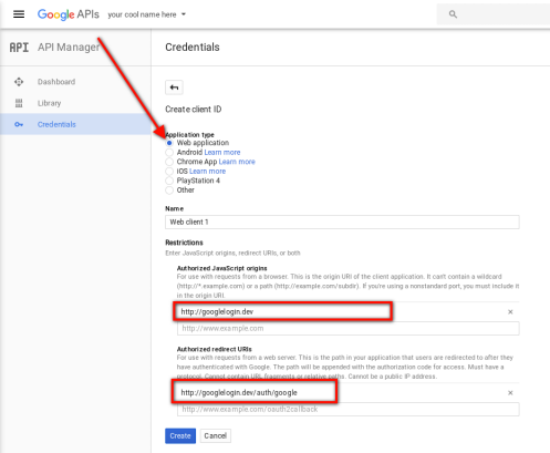 Google app oauth login app 7